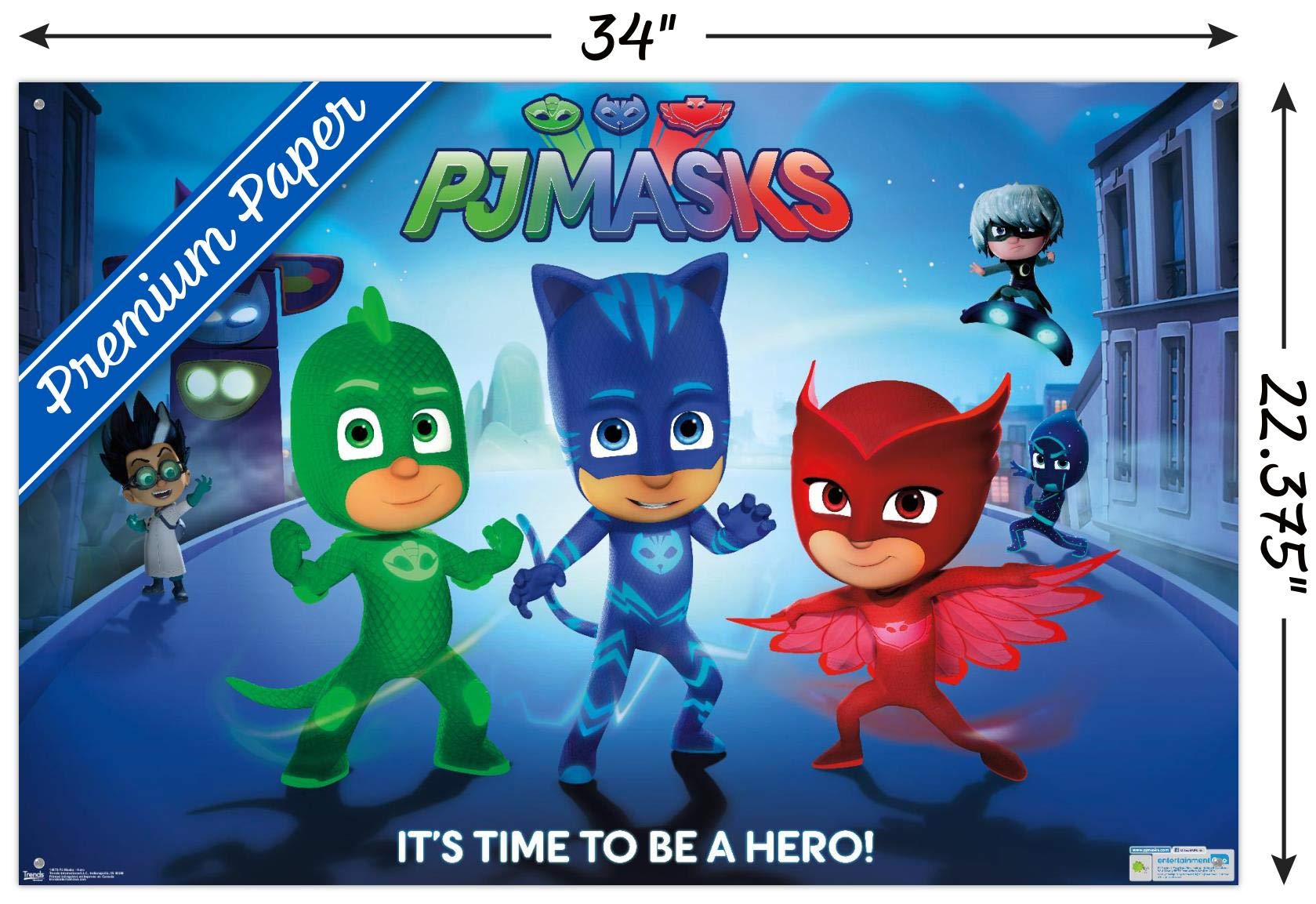ポスター pj Amazon.com: Trends International PJ Masks - Its Time To Be A Hero